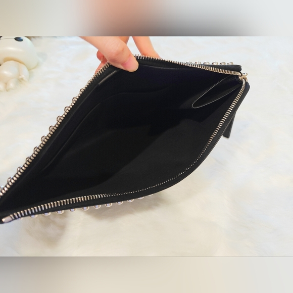 Authentic Fendi RARE Limited Ed. XLStudded Saffiano Karl Clutch Bag with box - Picture 5 of 8